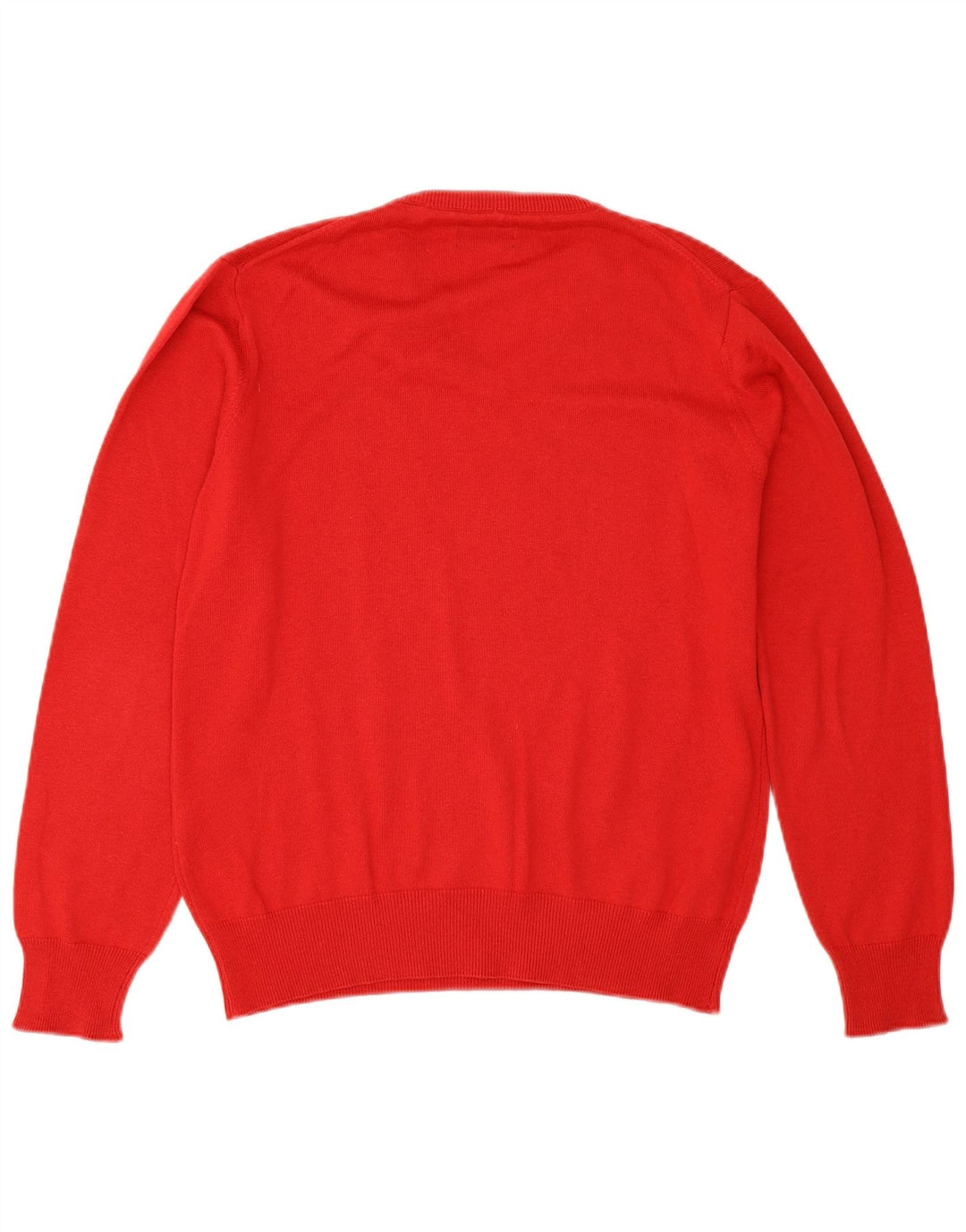 Gant Maglione da uomo con scollo a V piccolo in cotone rosso