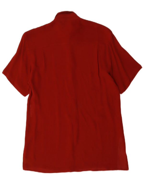 Camicia a maniche corte ampia vestibilità lunga da donna Marella UK 10 Small Rossa