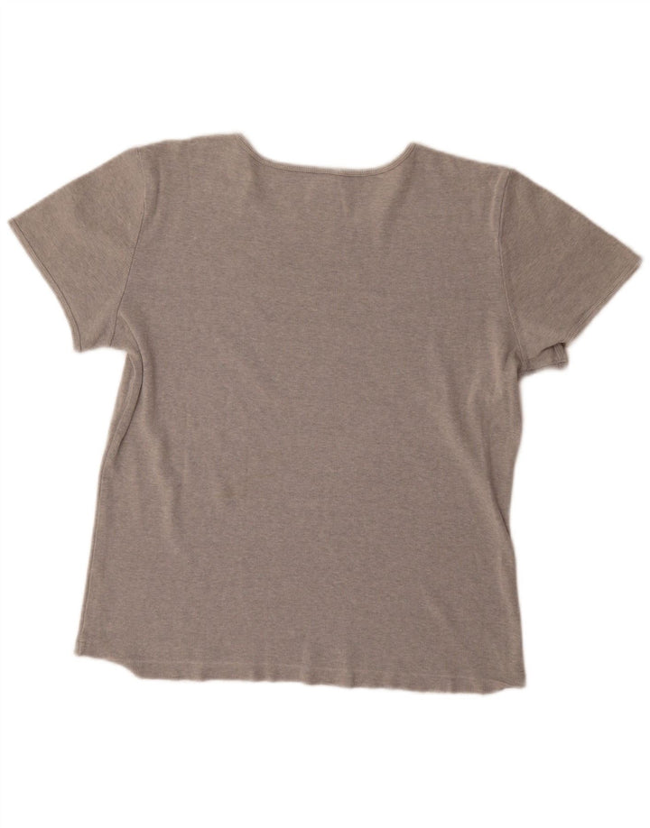 Gap T-shirt da donna Top UK 16 grande cotone grigio
