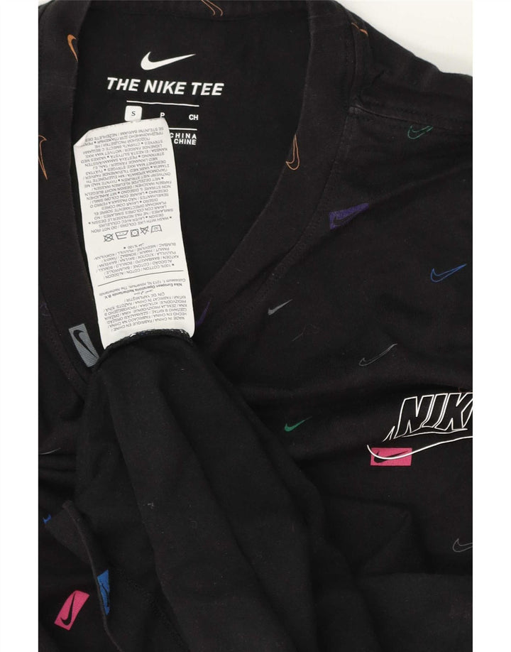T-shirt grafica da uomo Nike Top Small in cotone nero