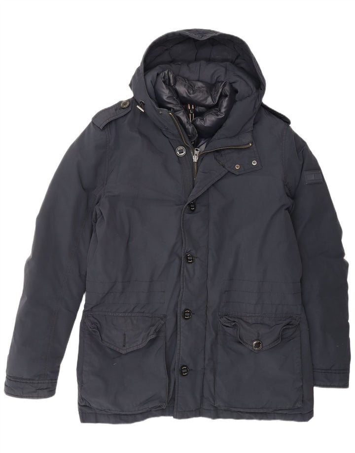 Giacca imbottita con cappuccio da uomo Tommy Hilfiger UK 40 Large Blu Navy