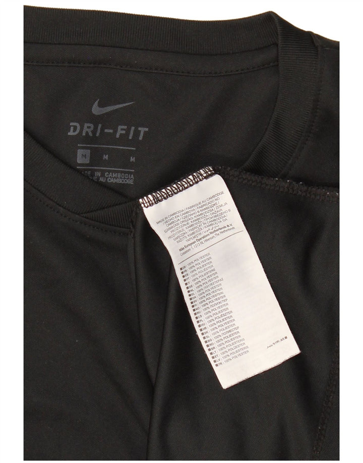 T-shirt NIKE da uomo Dri Fit Top medio nero in poliestere