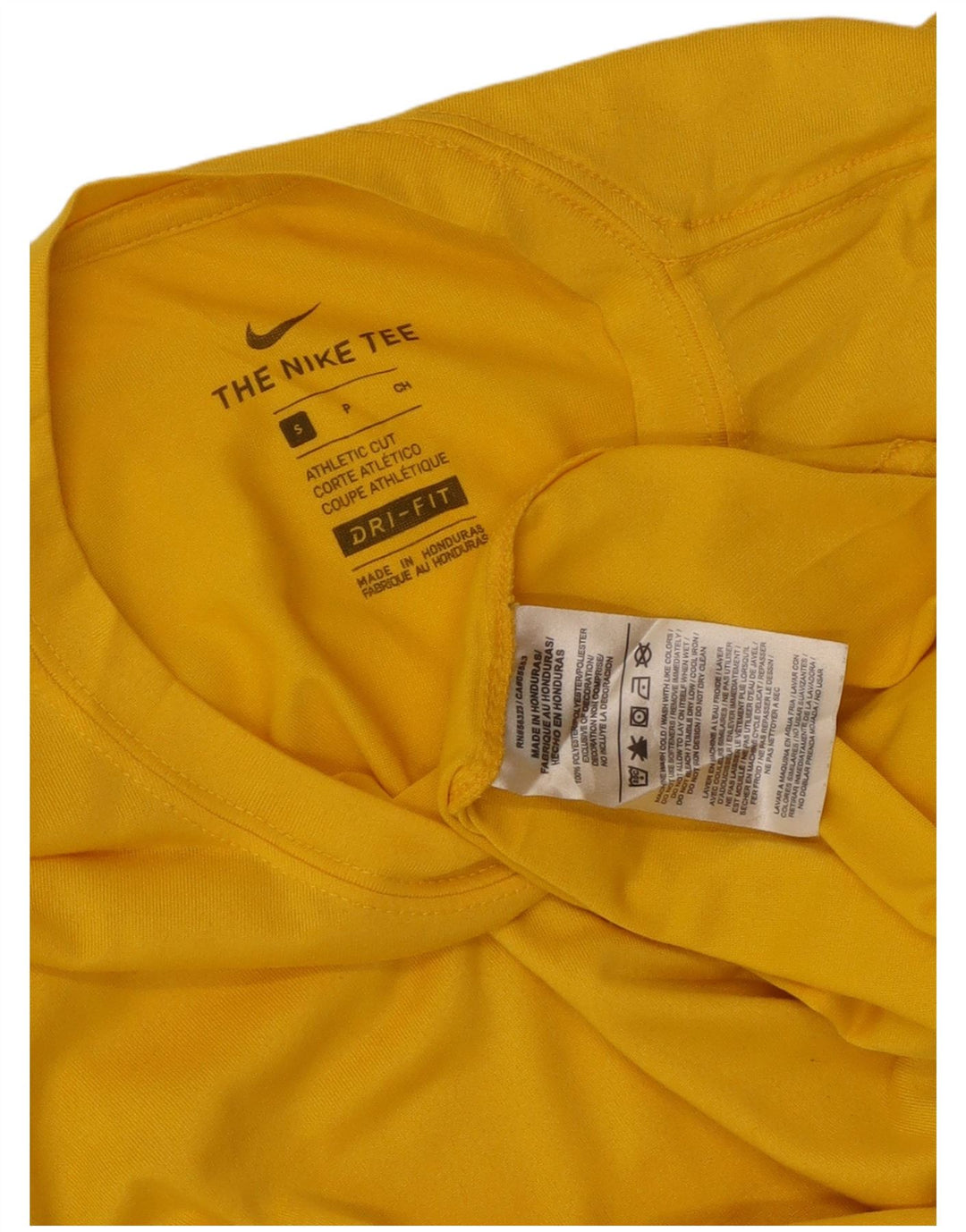 T-shirt Nike Dri Fit da uomo, piccola, in poliestere giallo