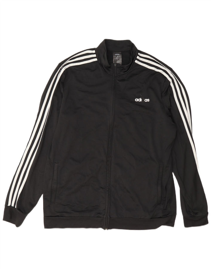 Giacca da ginnastica da uomo Adidas XL nera in poliestere