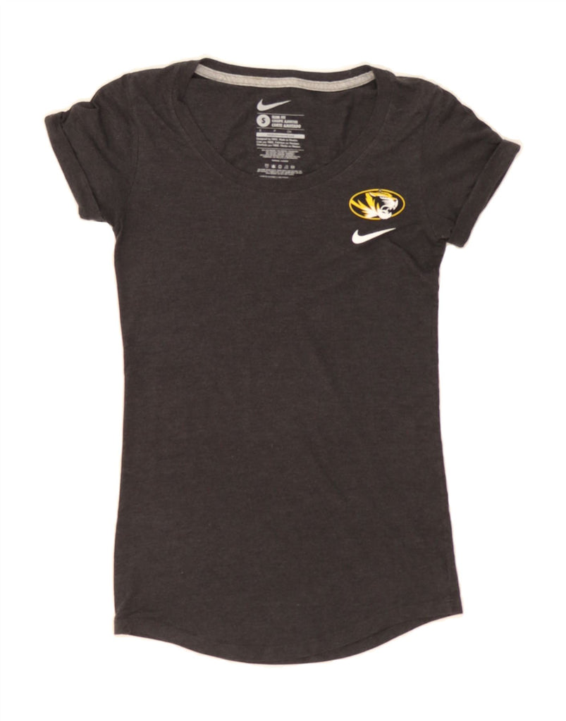 NIKE Womens Forever Miz Slim Fit Graphic T-Shirt Top UK 8 Small Grey Vintage Nike and Second-Hand Nike from Messina Hembry 