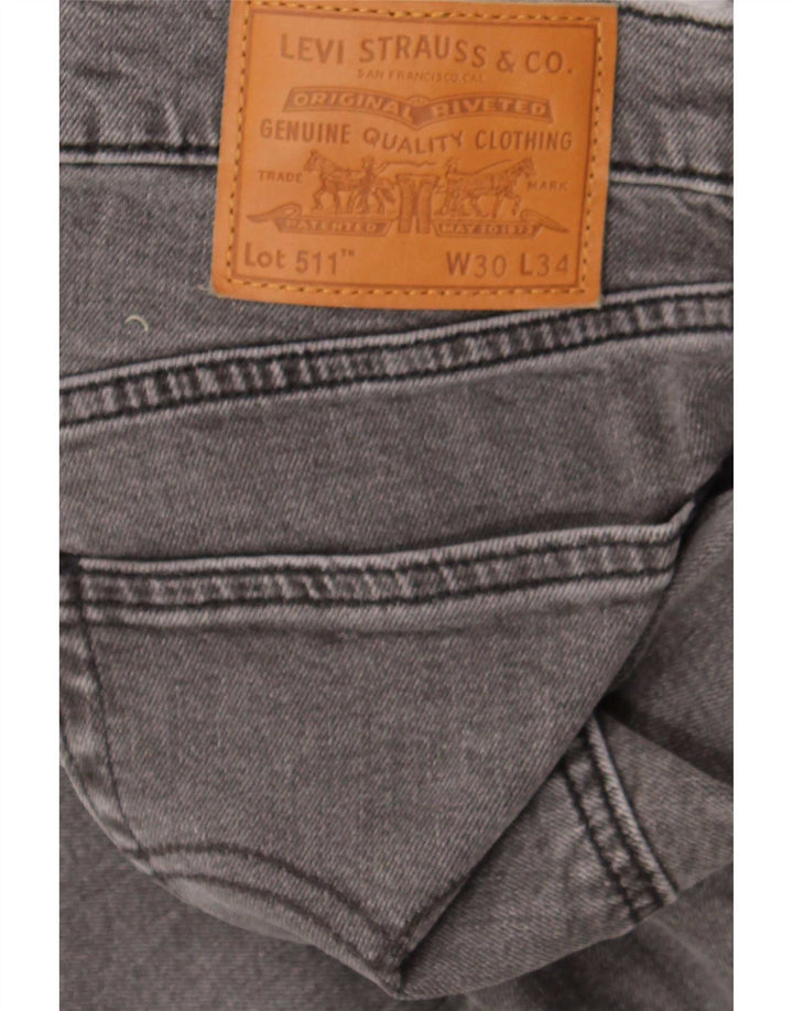 Jeans Levi's Uomo 511 Slim W30 L30 Cotone Grigio