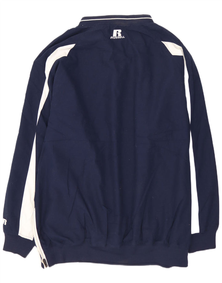 RUSSELL ATHLETIC Felpa da uomo Maglione XL Blu navy Colourblock Poliestere