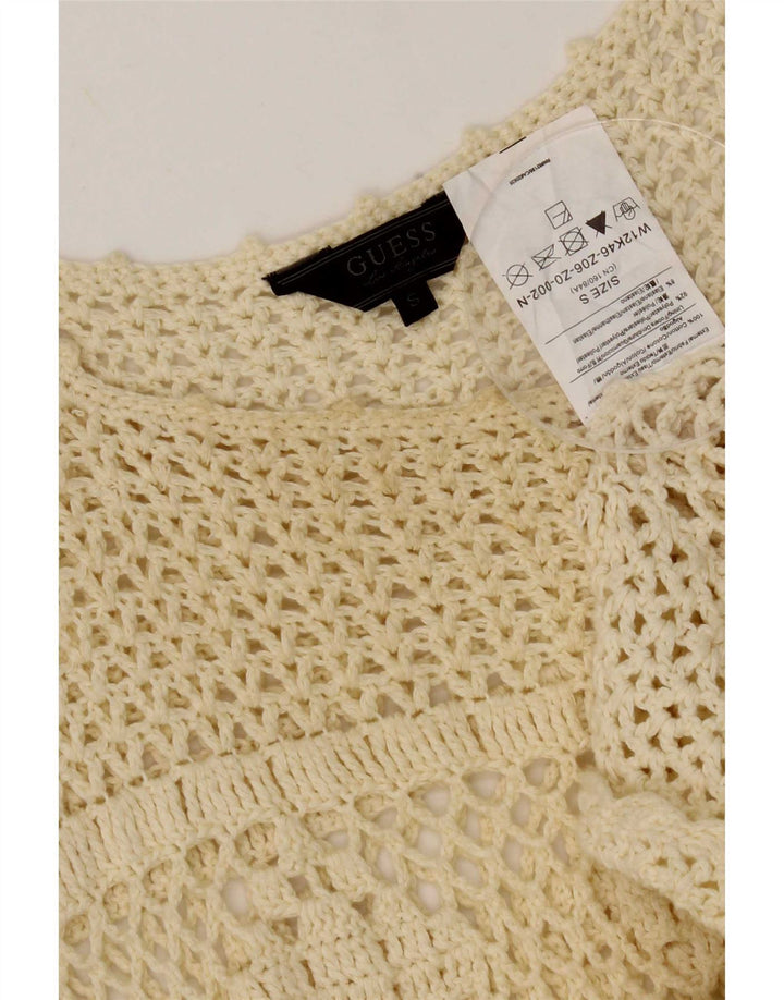 Guess Abito da donna a trapezio all'uncinetto UK 8 piccolo Poliestere beige