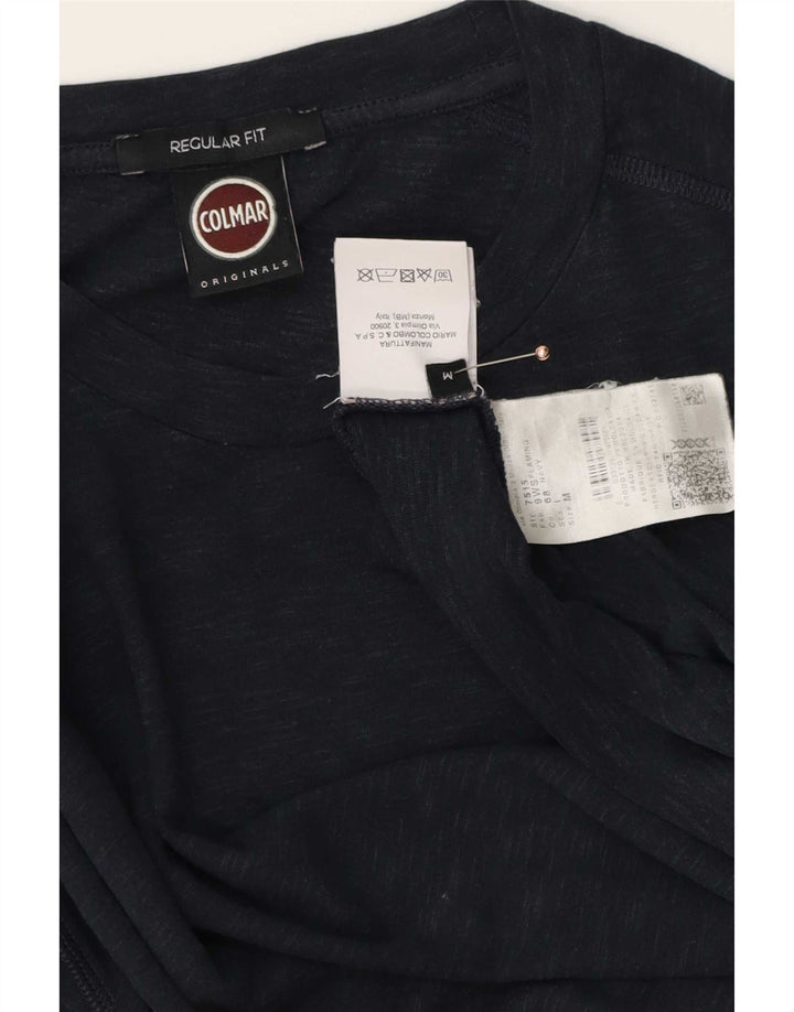 T-shirt Colmar da uomo con vestibilità regolare, top in cotone mélange blu navy medio