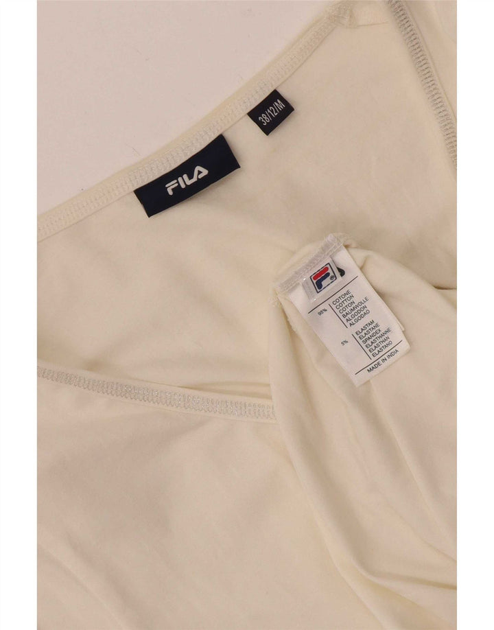 Maglietta grafica da donna Fila Top UK 12 cotone bianco medio