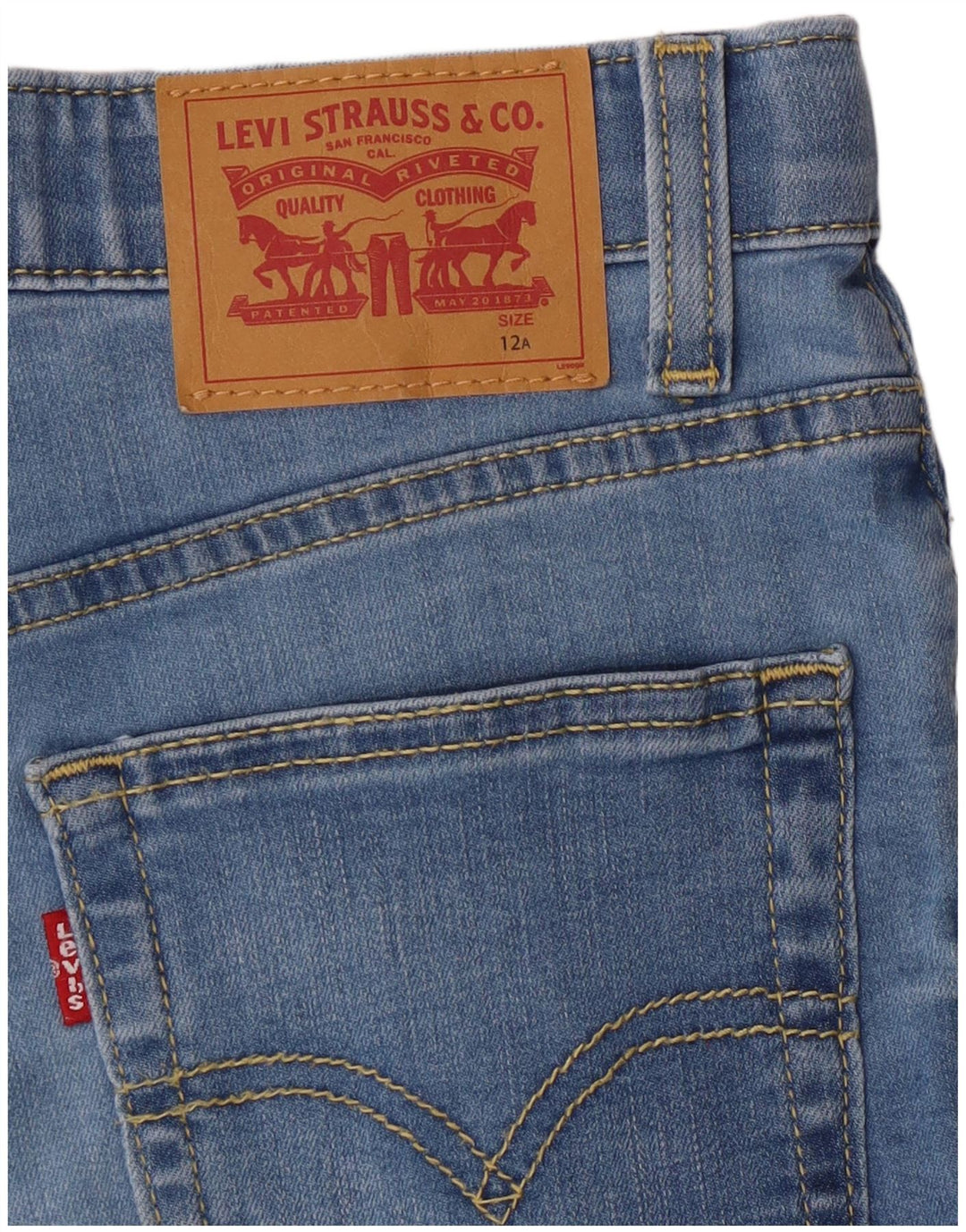 Pantaloncini di jeans Levi's per ragazzi 11-12 anni W26 Blu