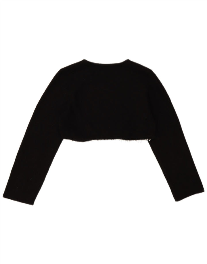 Top corto a maniche lunghe da donna Zara UK 10 piccolo nero