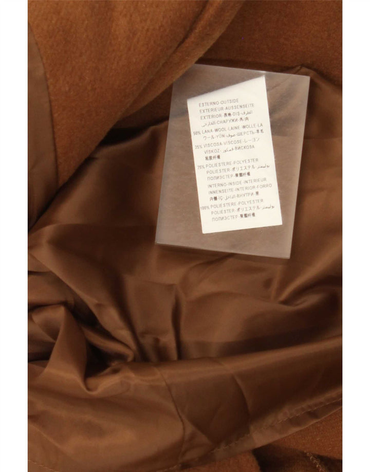 Cappotto Mantella Militare Donna Sisley IT 46 Large Marrone Lana