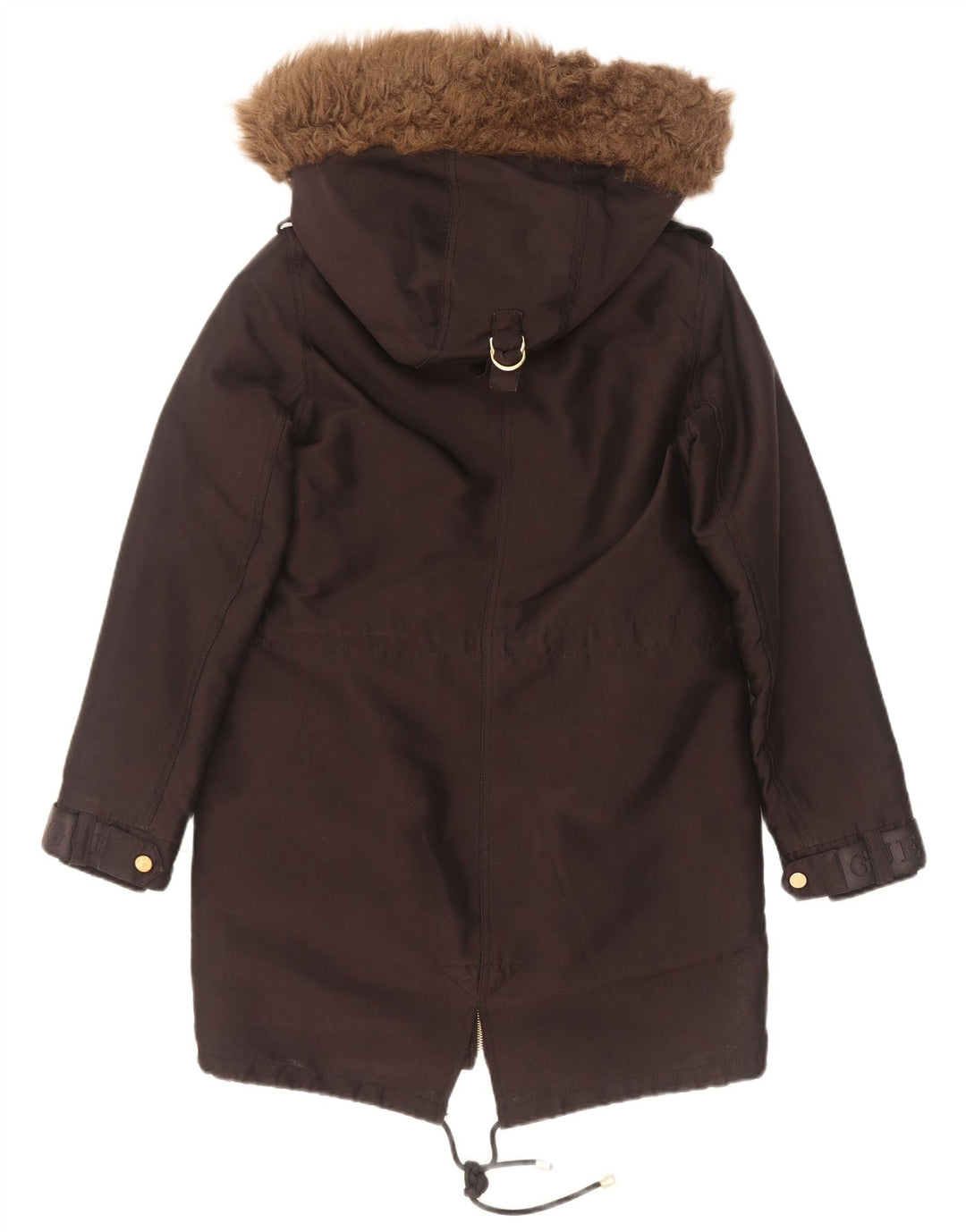 Giubbotto Parka con cappuccio grafico da donna Guess UK 6 XS poliestere nero