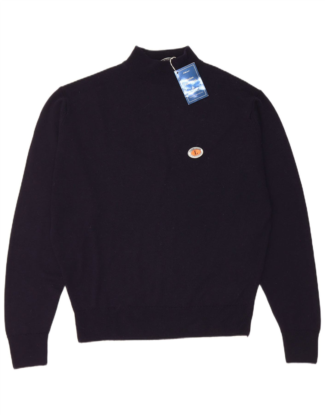 Maglione maglione collo alto vestibilità regolare da uomo St. Bernard grande blu navy