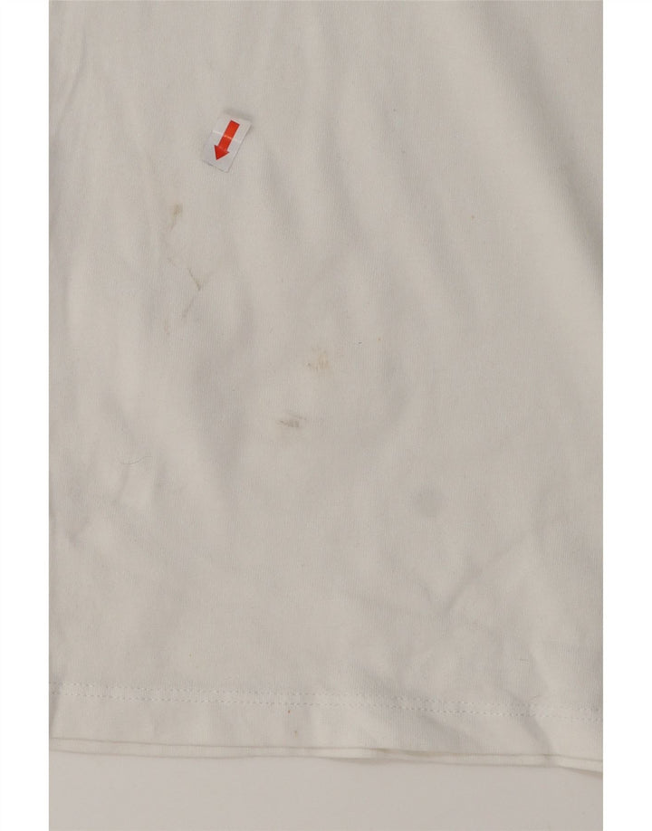 VINEYARD VINES T-shirt grafica da donna Top UK 10 piccola in cotone bianco