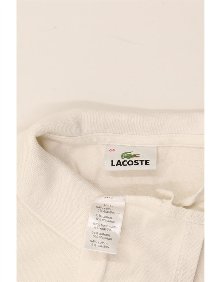 Polo da donna LACOSTE taglia 44 grande cotone bianco