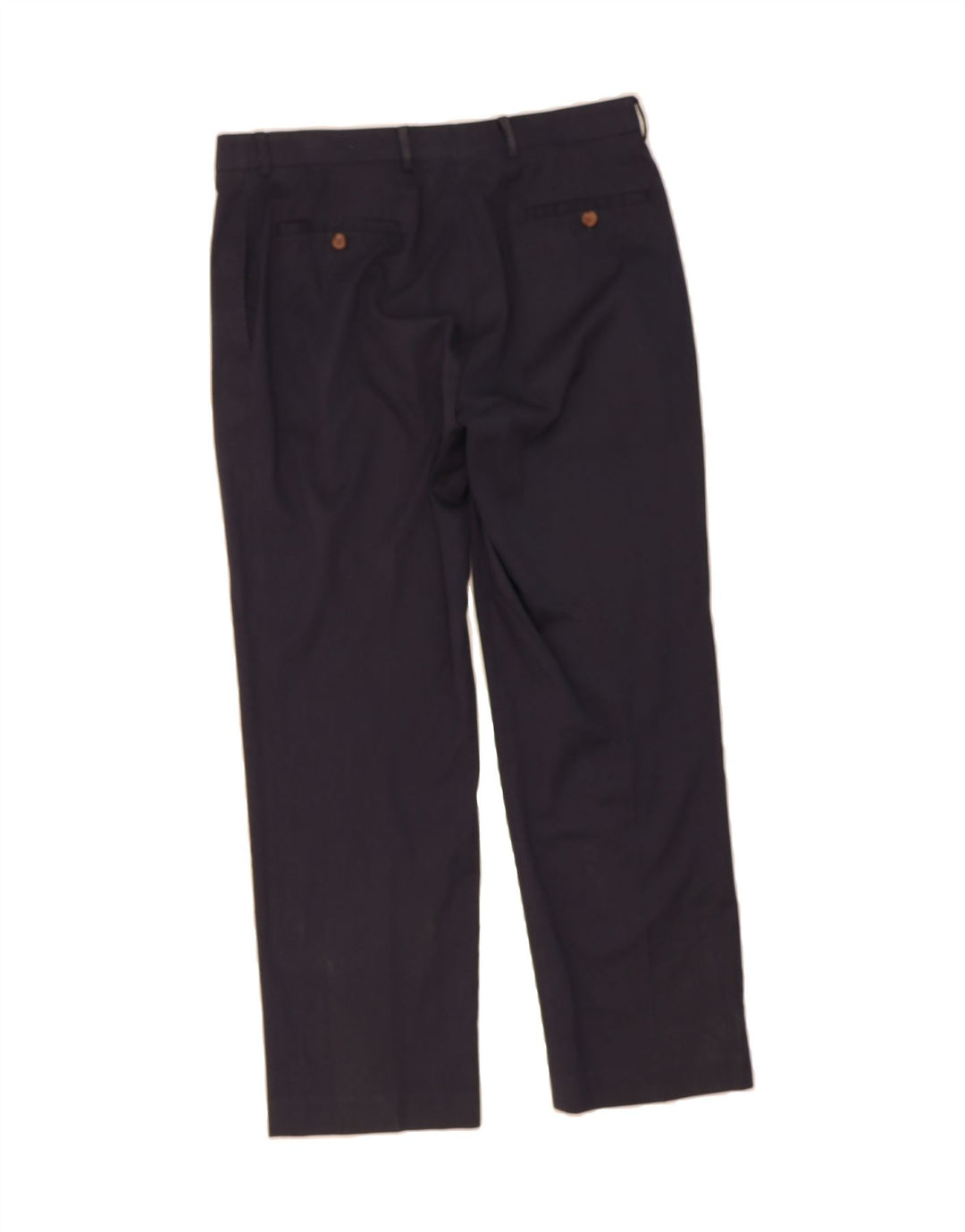 RALPH LAUREN Mens Straight Suit Trousers W34 L30 Navy Blue Polyester Vintage Ralph Lauren and Second-Hand Ralph Lauren from Messina Hembry 