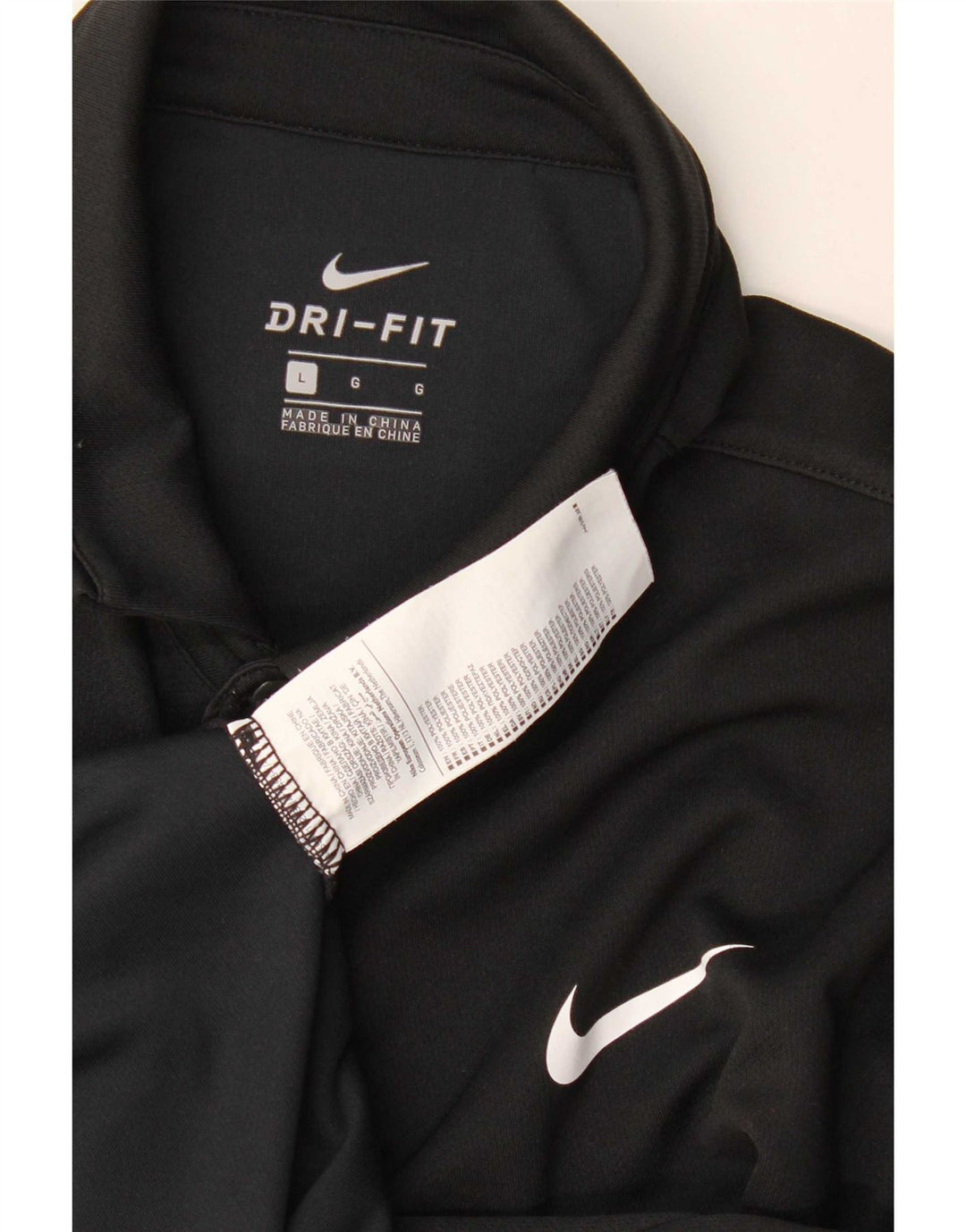 Polo Nike da uomo Dri Fit grande nera in poliestere