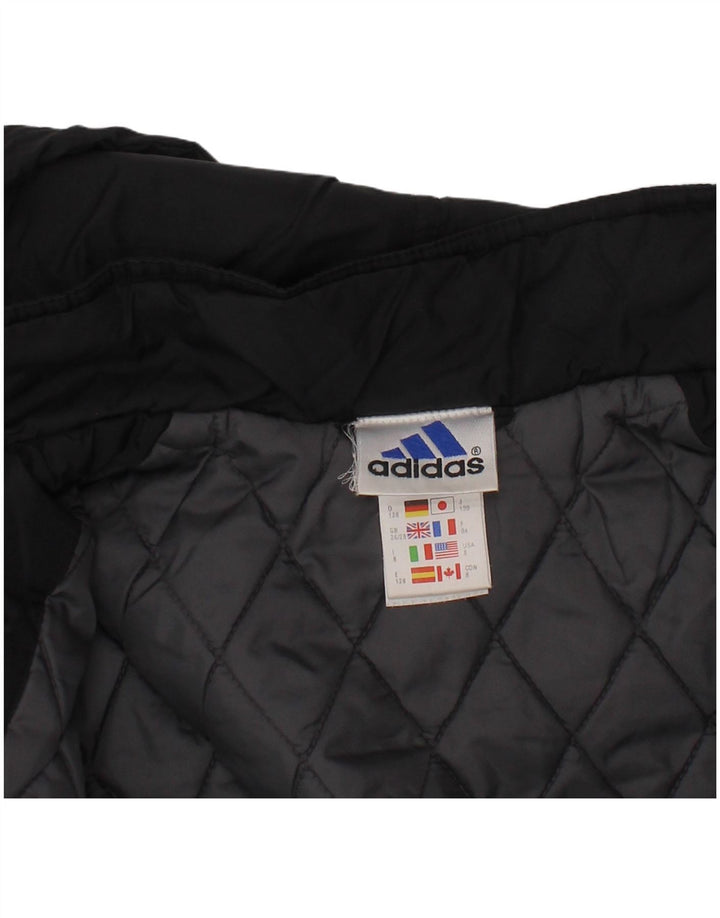 Giacca imbottita con cappuccio grafica ADIDAS per ragazzi 8-9 anni in poliammide nera