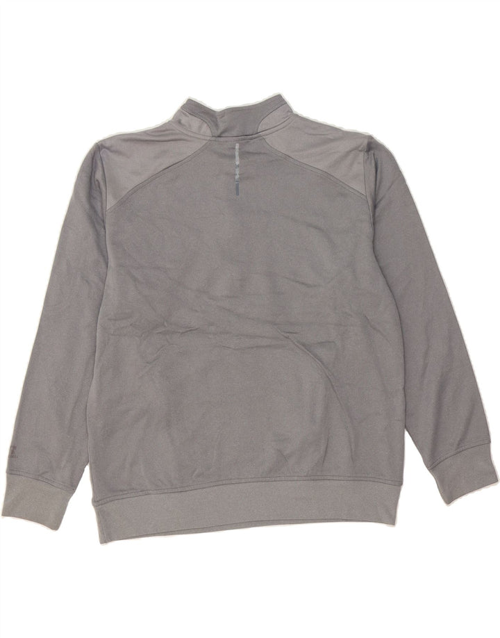 RUSSELL ATHLETIC Mens Zip Neck Sweatshirt Jumper Large Grey Polyester Vintage Russell Athletic and Second-Hand Russell Athletic from Messina Hembry 