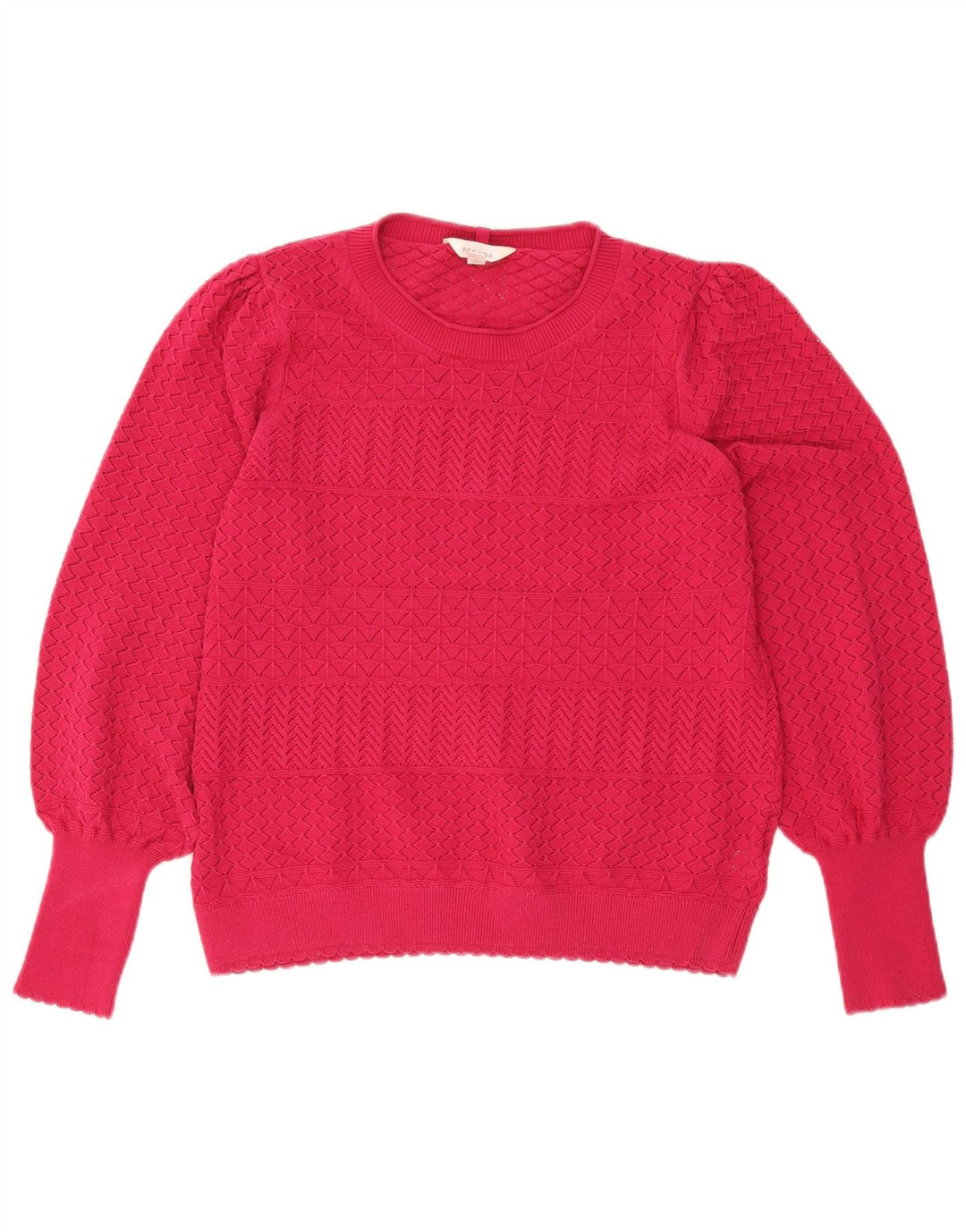 Maglione maglione girocollo Marks & Spencer da donna Per Una UK 16 grande rosa