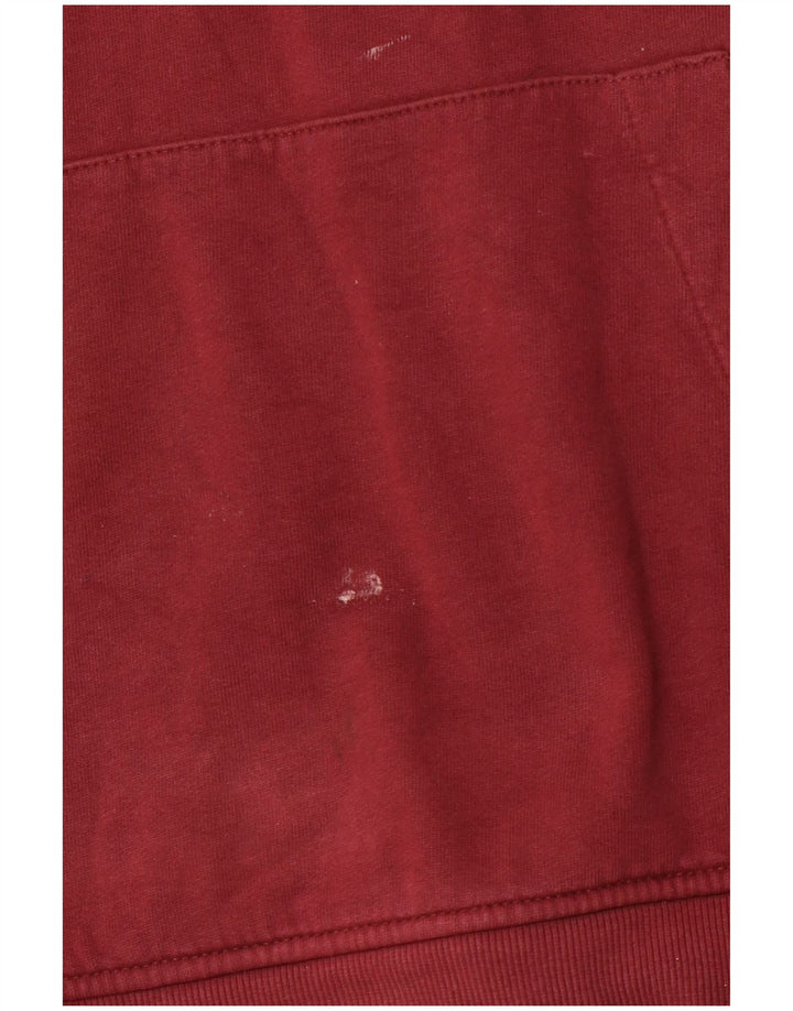 JACK & JONES Maglione con cappuccio grafico Core da uomo in cotone bordeaux medio