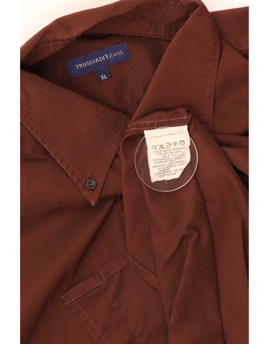 Camicia Trussardi Uomo XL Cotone Marrone