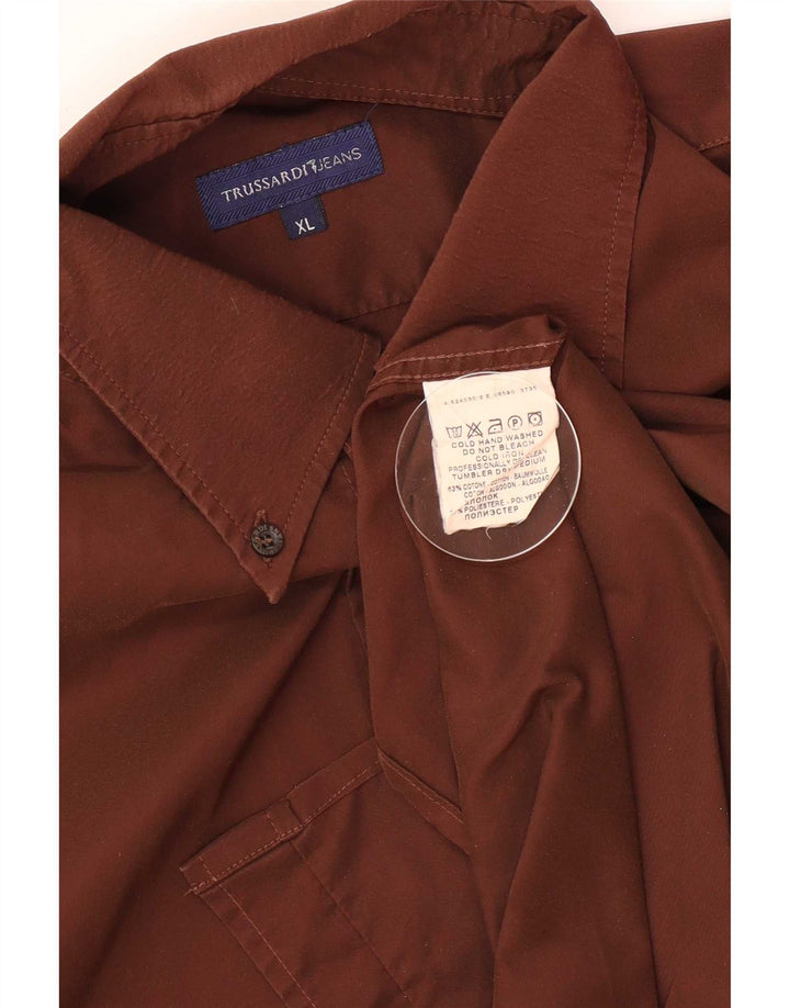 Camicia Trussardi Uomo XL Cotone Marrone