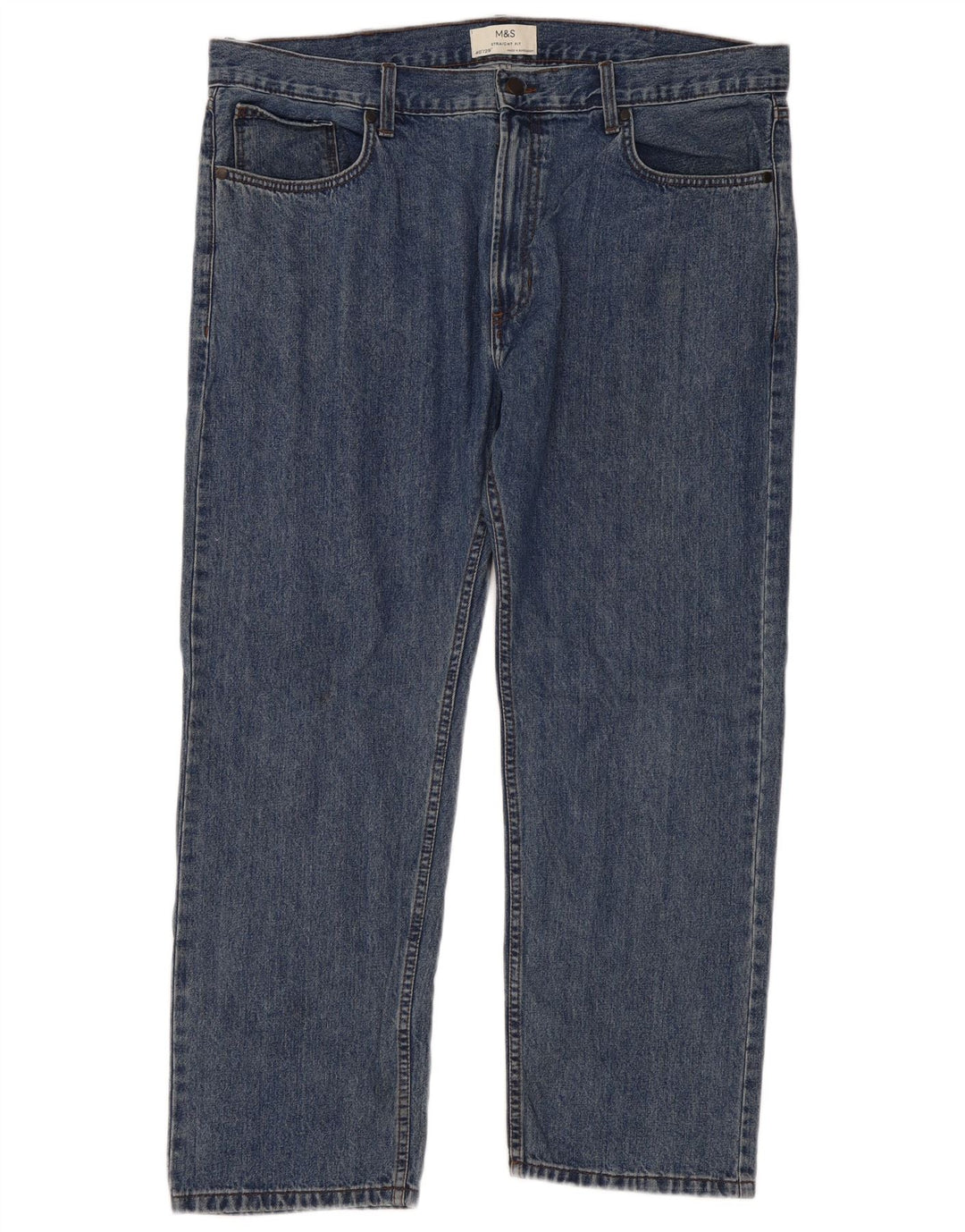 Jeans dritti da uomo Marks & Spencer W40 L29 cotone blu