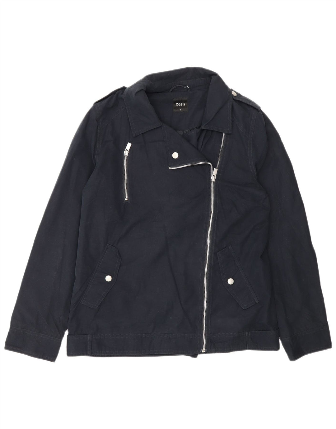 Giacca militare oversize da donna Oasis UK 10 Small Poliestere blu navy