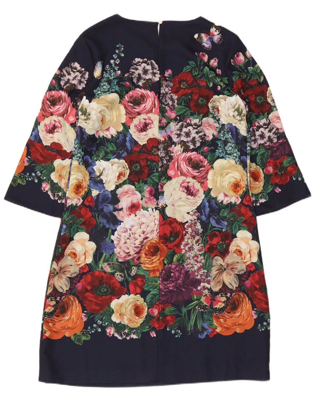 Abito a trapezio da donna con maniche a 3/4 Hobbs UK 12 medio floreale multicolore