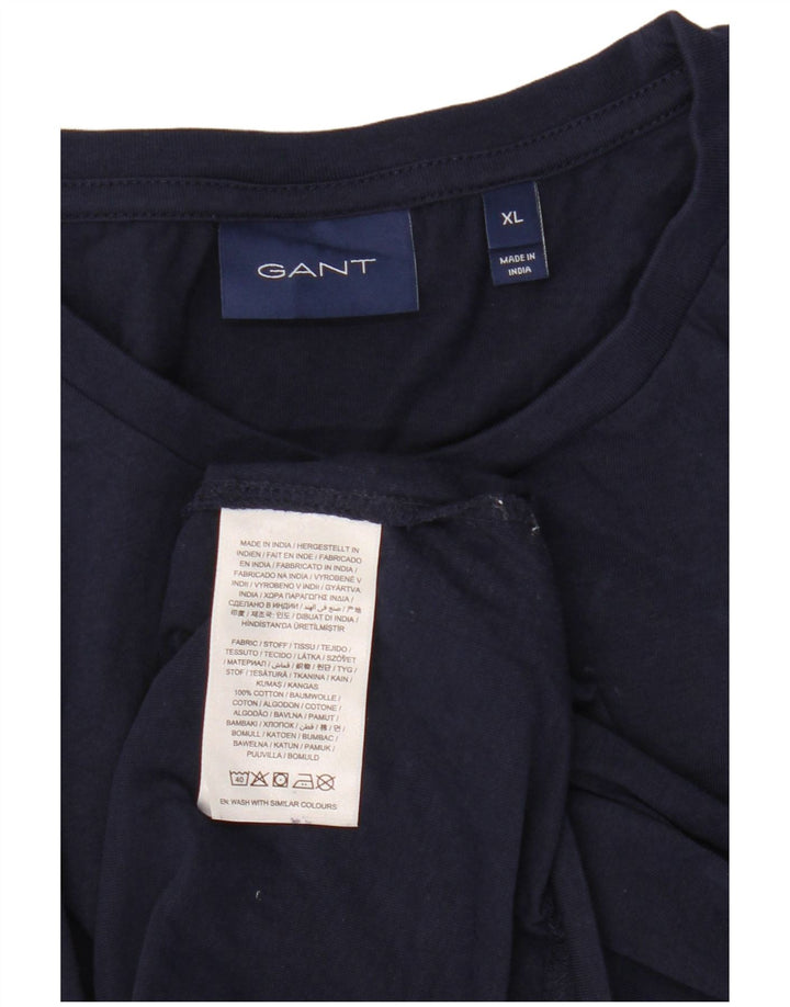 Gant T-shirt da uomo Top XL in cotone blu navy