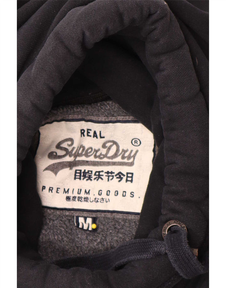 Maglione con cappuccio da uomo Superdry in cotone blu navy medio