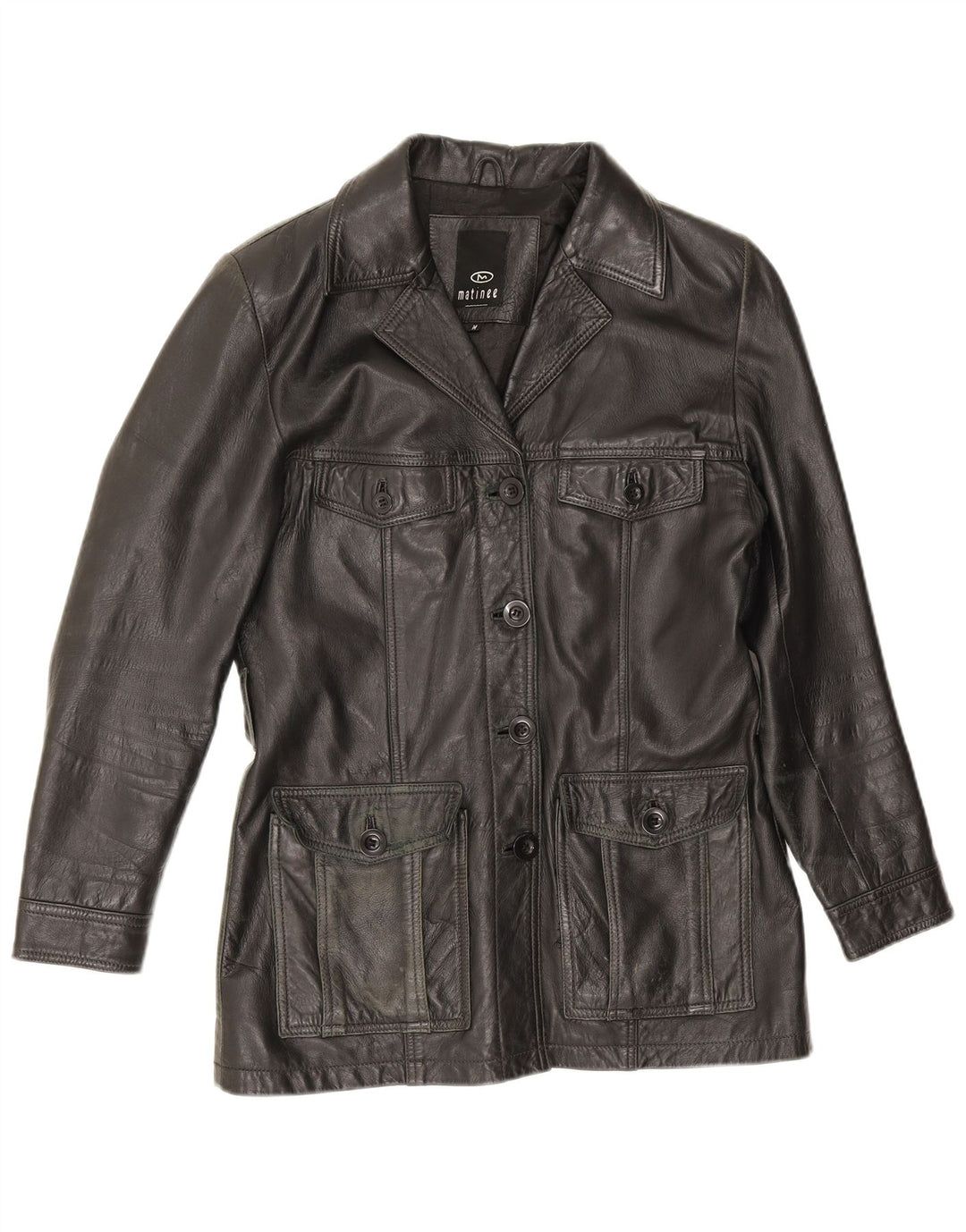 Giacca in pelle da donna Matinee UK 14 media nera