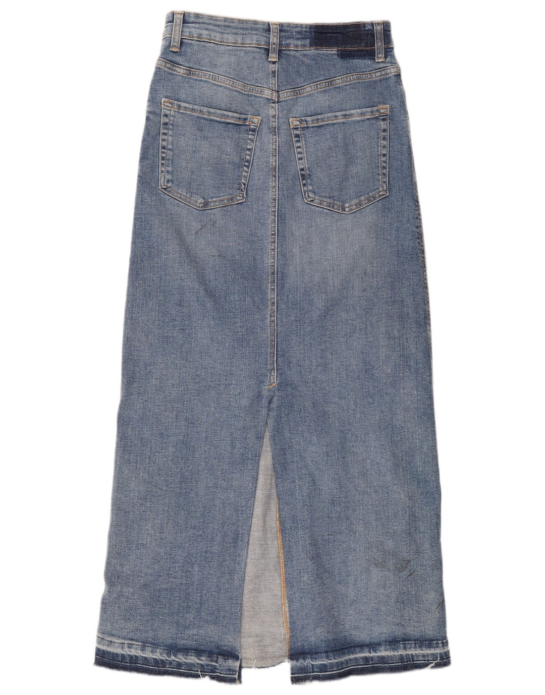Gonna midi in denim da donna Zara piccola W26 in cotone blu