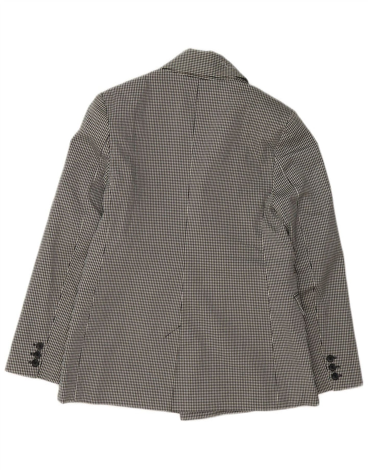 Giacca blazer da donna vestibilità ampia Topshop UK 8 piccoli quadri neri