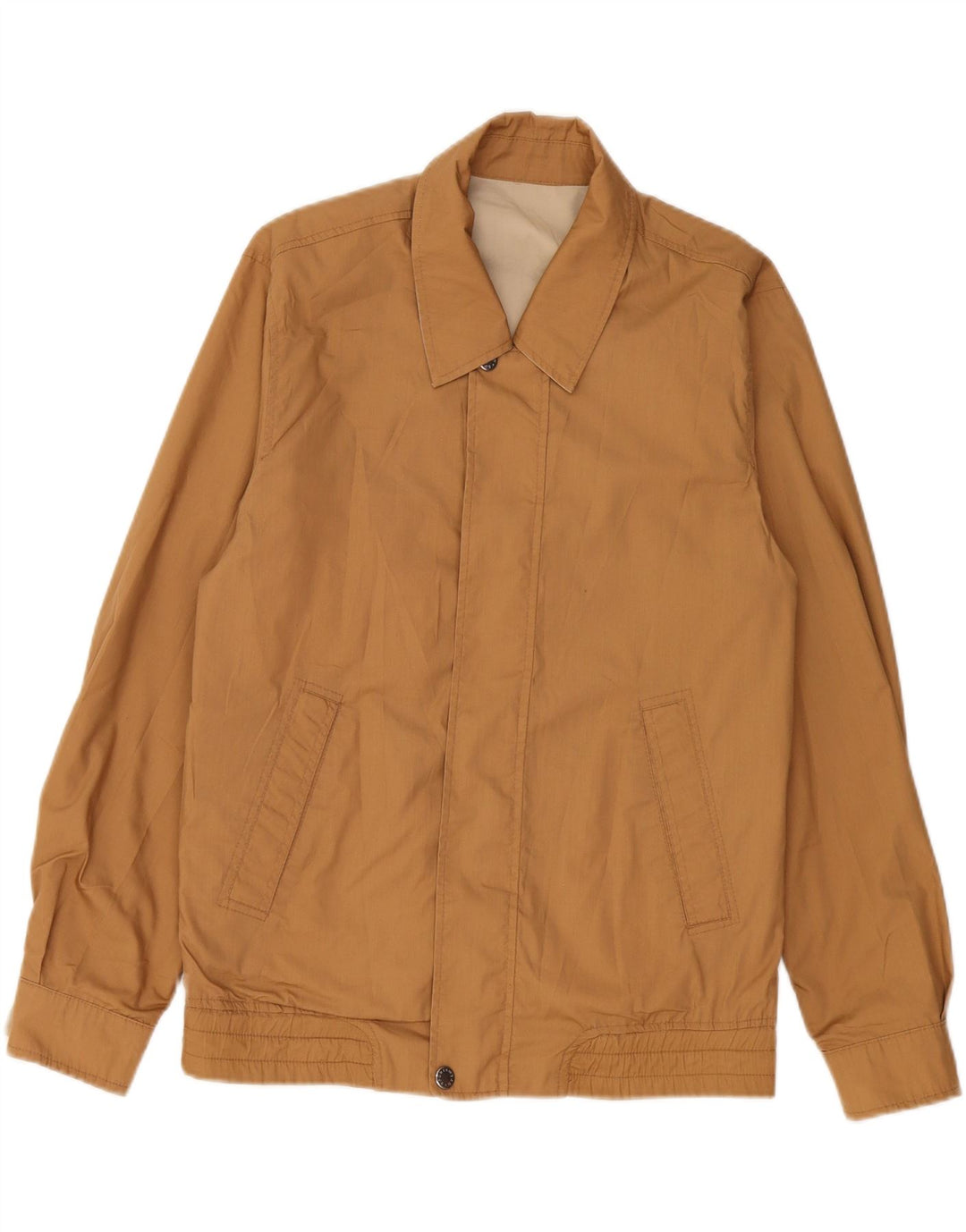 VINTAGE Mens Bomber Jacket UK 38 Medium Beige