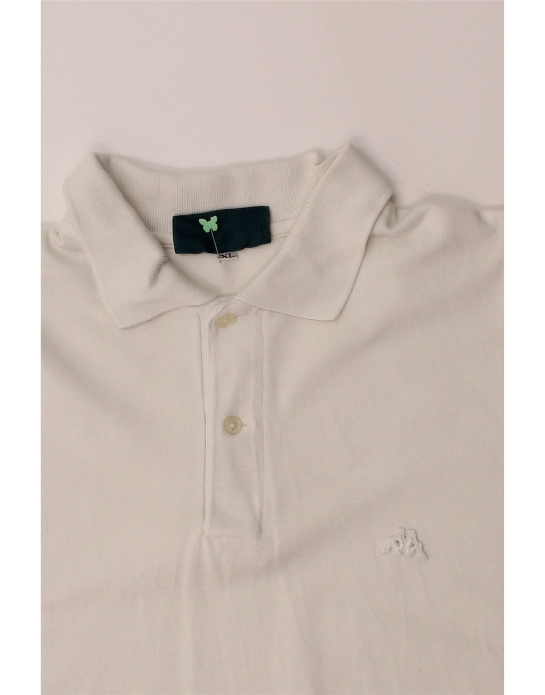 KAPPA Mens Polo Shirt XL White Cotton Vintage Kappa and Second-Hand Kappa from Messina Hembry 