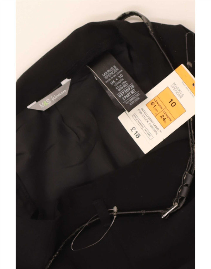 Gonna a tubino da donna Marks & Spencer UK 10 piccola W28 poliestere nero
