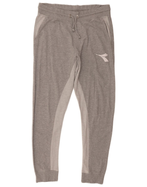 Pantaloni da tuta da uomo Diadora Joggers XL in cotone color block grigio
