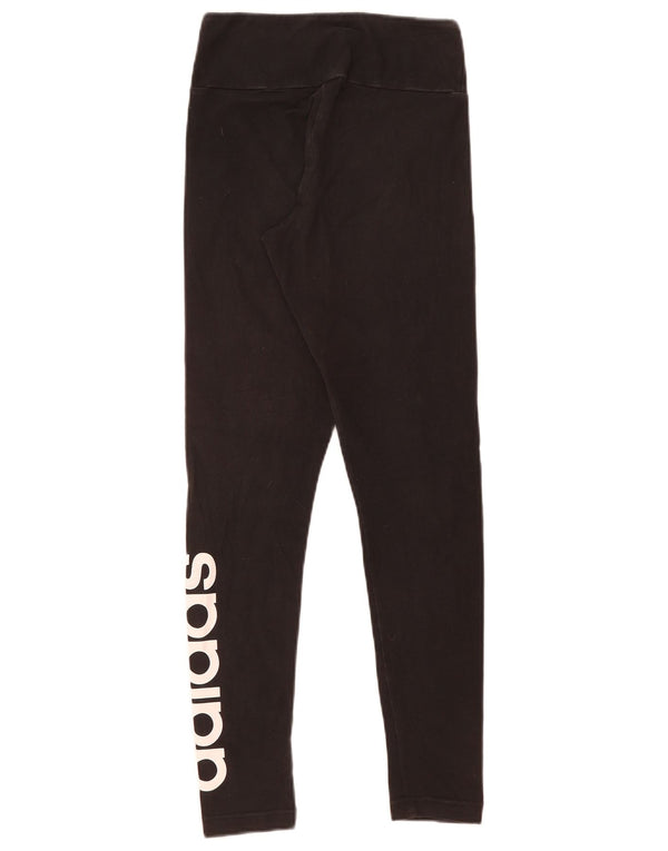 Leggings grafici da donna Adidas UK 8/10 piccoli neri