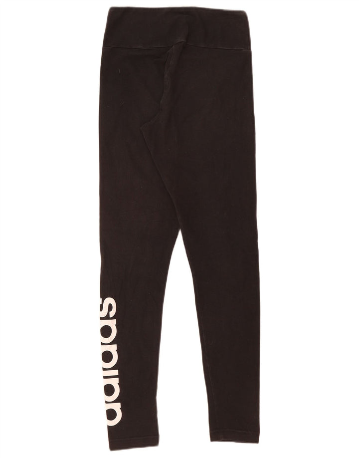 Leggings grafici da donna Adidas UK 8/10 piccoli neri