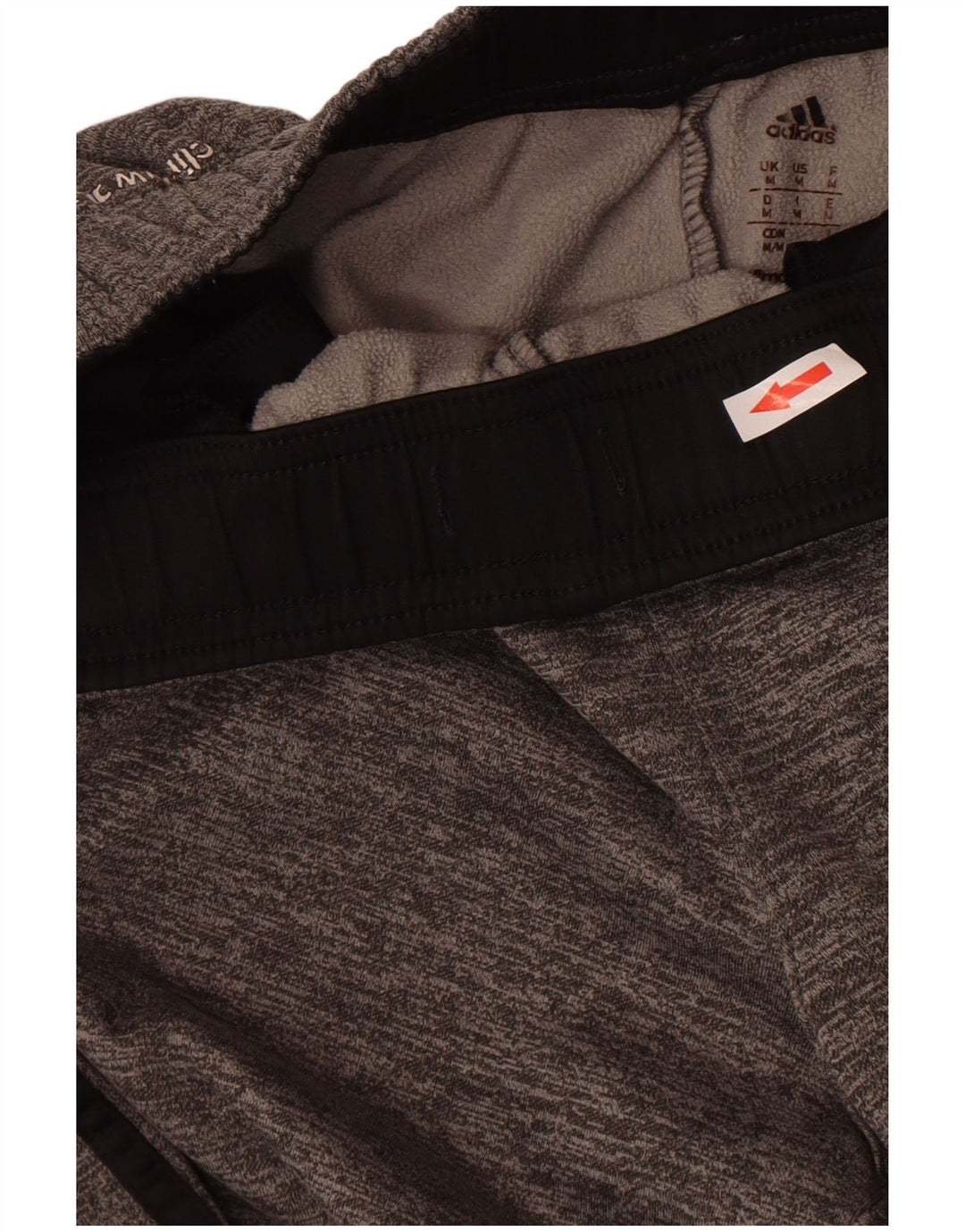 Pantaloni da tuta Adidas Climawarm da uomo in poliestere chiazzato grigio medio