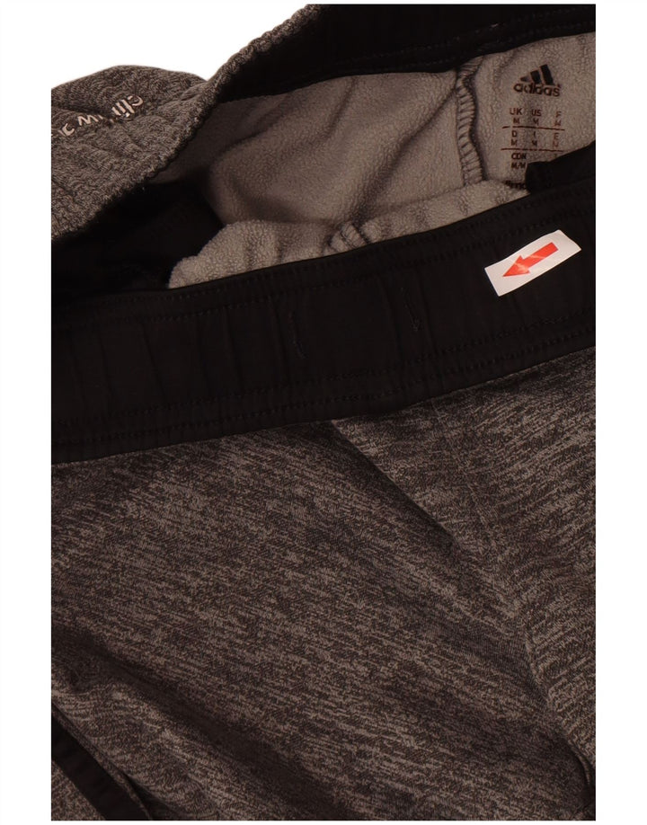Pantaloni da tuta Adidas Climawarm da uomo in poliestere chiazzato grigio medio