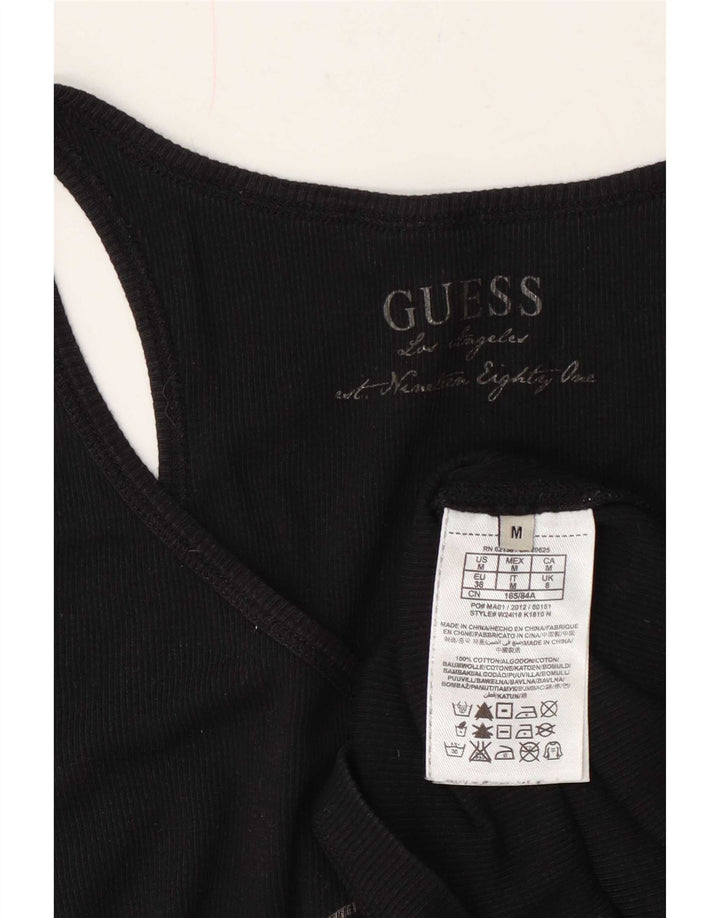 Canotta grafica da donna Guess UK 8 piccola in cotone nero
