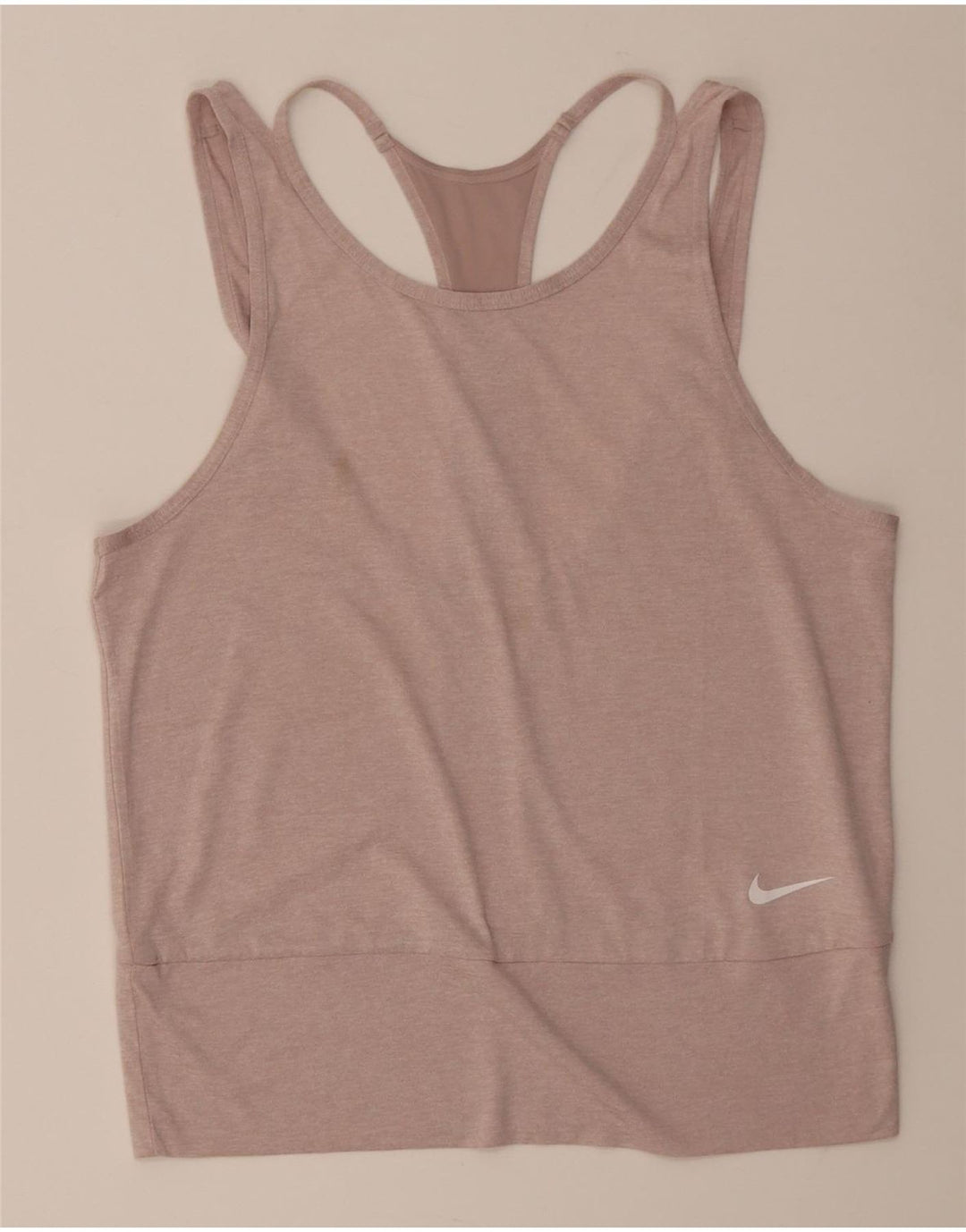 Canotta Nike Dri Fit da donna UK 12 poliestere rosa medio