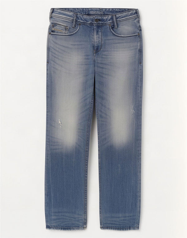 Desigual Uomo Iakop Regular Slim Tapered Jeans W34 L32 Blu Cotone