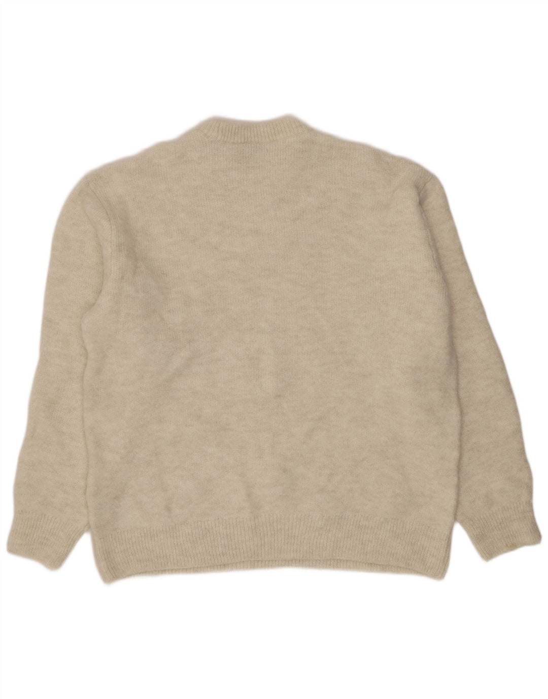 ZARA Maglione Girocollo da Uomo Grande in Acrilico Beige