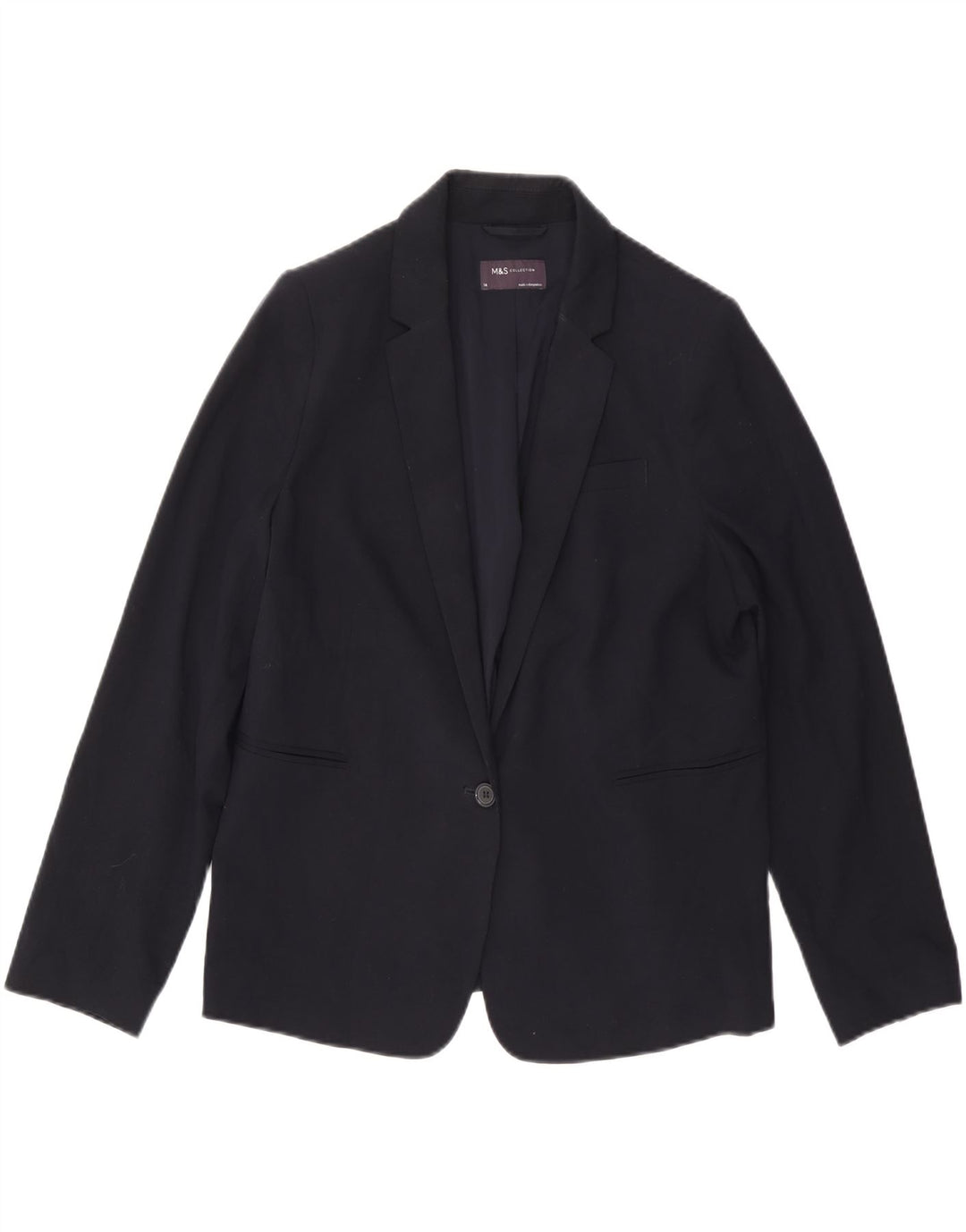 Giacca blazer a 1 bottone Marks & Spencer da donna UK 14 grande blu navy